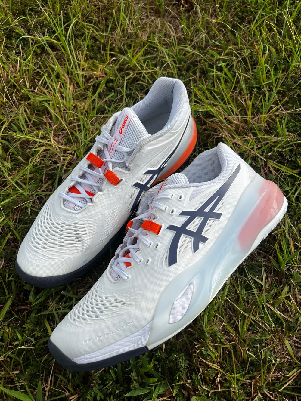 CLEAN Asics size 12 Mens Gel-Resolution X Tennis Indigo Fog shoes